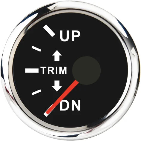 AD 52mm Marine Trim Tilt Indicator Meter 2 Inch Boat Trim Gauge for Inboard Outboard Engine with Red Backlight 9-32V Trim Meter