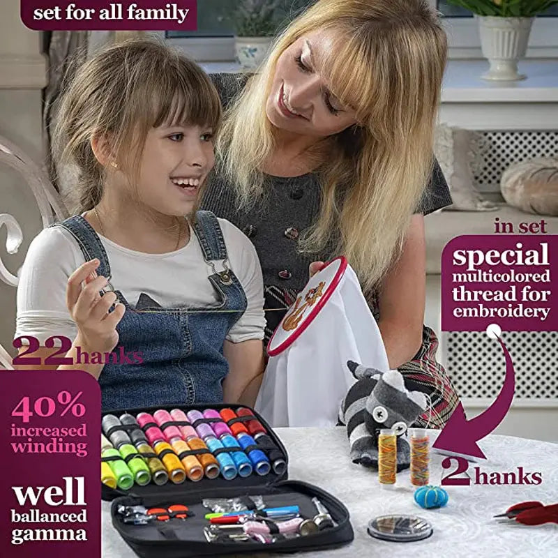 Sewing Kits DIY Multi-function Sewing Box Set for Hand Quilting Stitching Embroidery Thread Sewing Accessories Sewing Kits Spy-shop.com