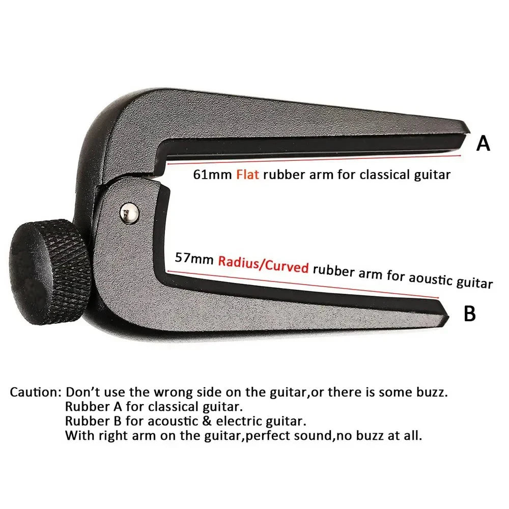 JX-06 Adjustable Guitar Capo with Dual Contact Profiles