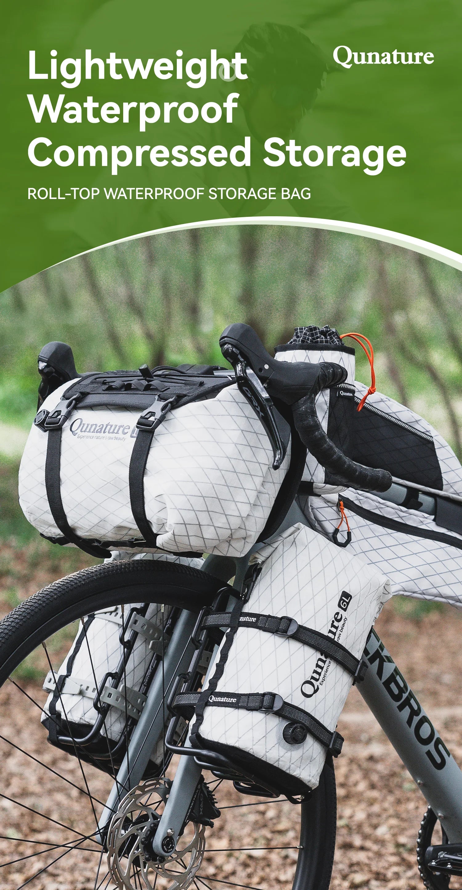 Vandtæt Bikepacking Sadeltaske 6L/12L Bagageopbevaring til Cykling