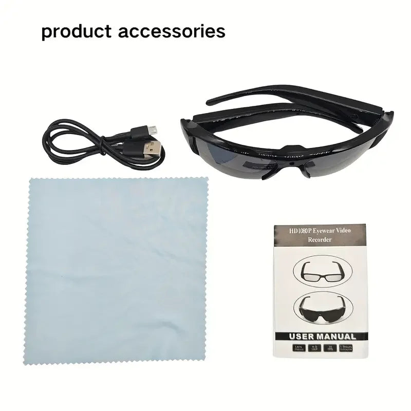 Prenosná 1080P HD mini kamera v okuliaroch