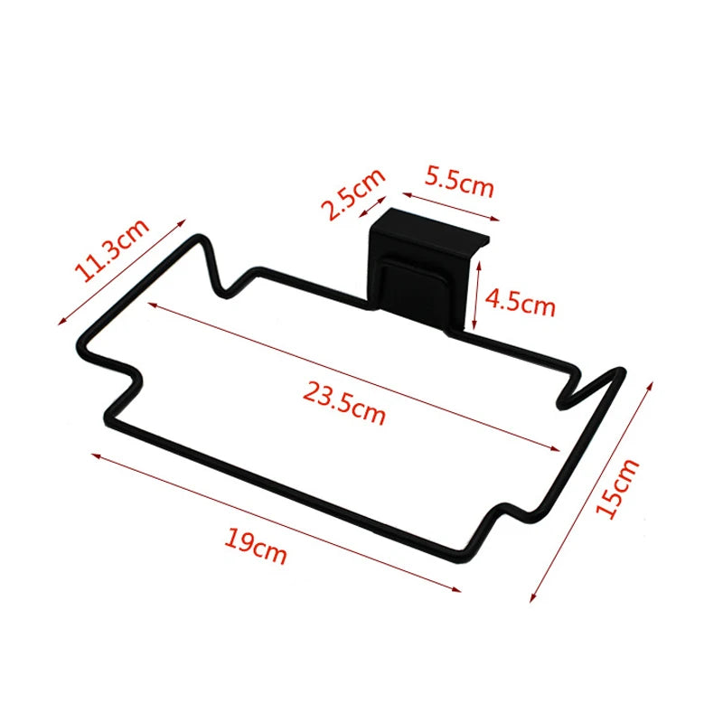 Kitchen Trash Rack Cabinet Door Garbage Bags Holder Stainless Steel Closet Garbage Storage Holder 