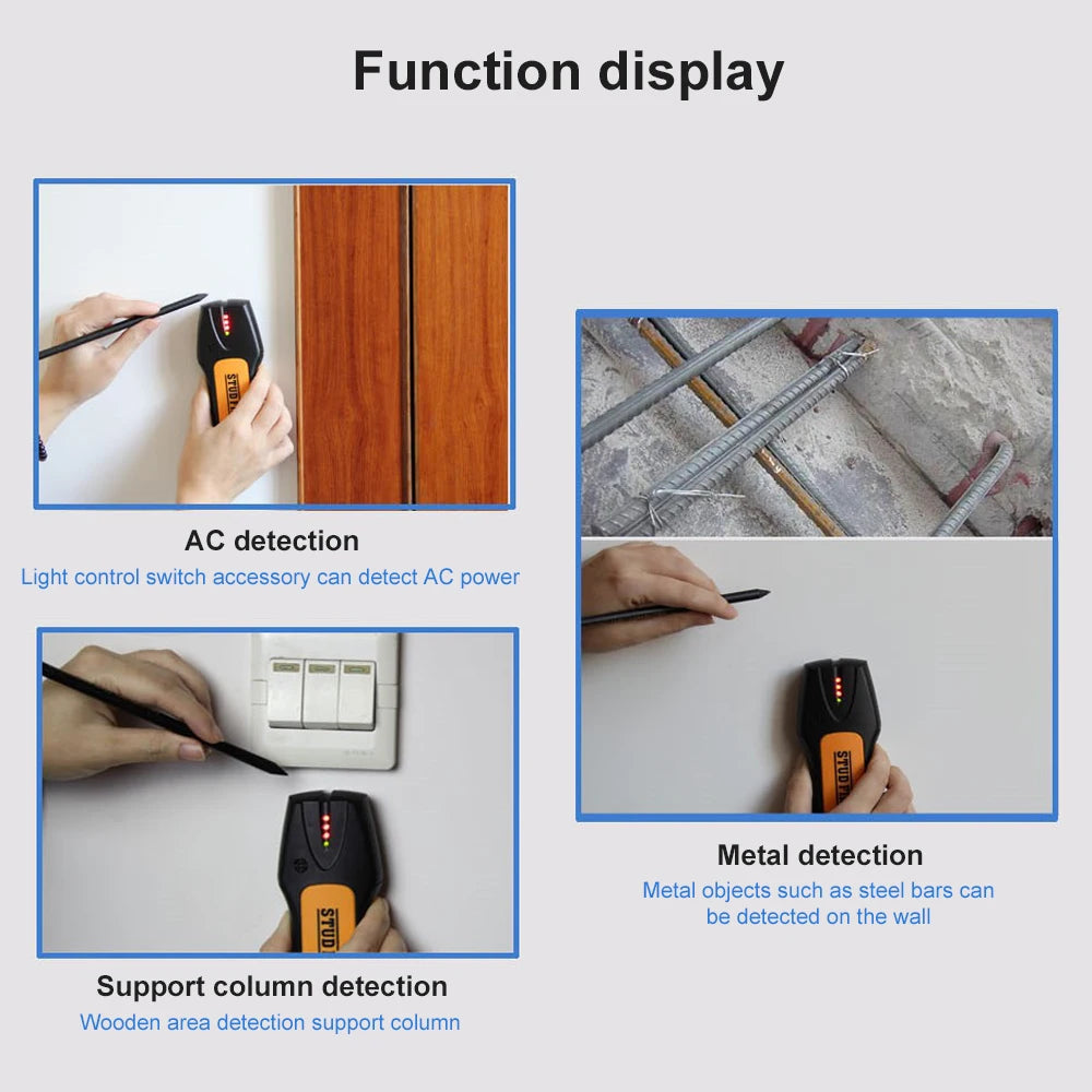 Wood and Metal Stud Sensor with Audible Alert