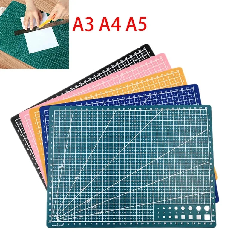 A3 A4 A5 PVC Cutting Mat Workbench Patchwork Cut Pad Sewing Manual DIY Knife Engraving Leather Cutting Board Side Underlay 