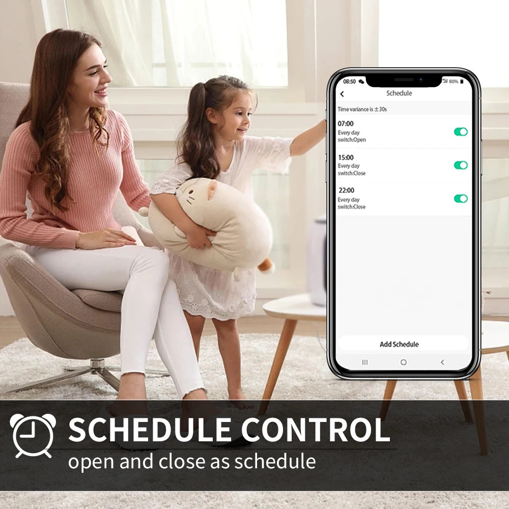Smart Tuya Wifi/Zigbee Electric Curtain Shutter Motor with RF Remote 22.5CM Size APP Control Alexa Google Assistant SmartThings 