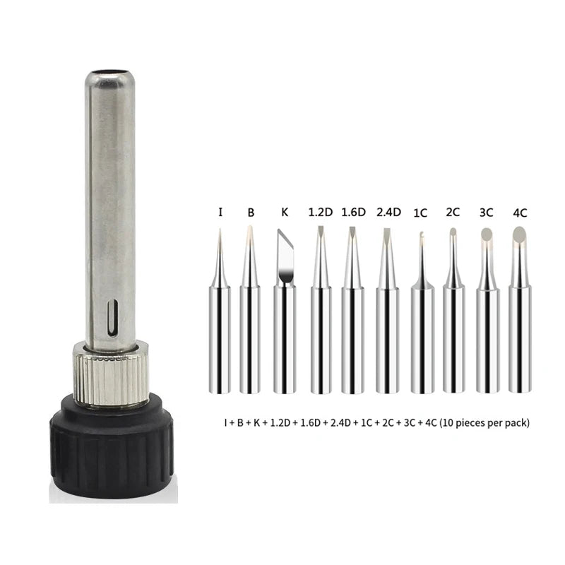 900M Replacement Soldering Tips, Ten Pieces