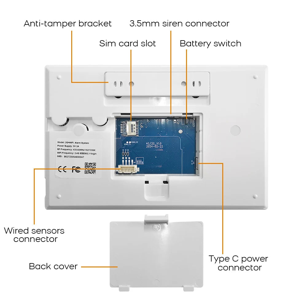 WIFI GSM Alarm System Tuya Smart Life APP Home Smart Security Protection Wireless Security Alarm House System with ALexa 