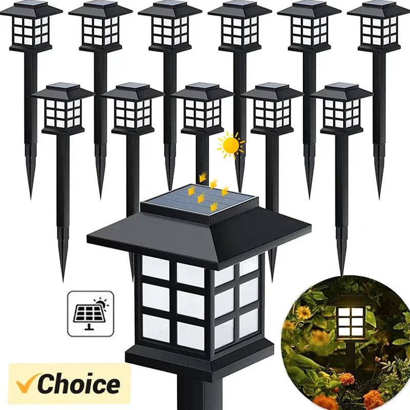 Luces solares para exteriores, lámparas solares para jardín, faroles impermeables para iluminación paisajística, caminos, patios, césped y decoración de jardines