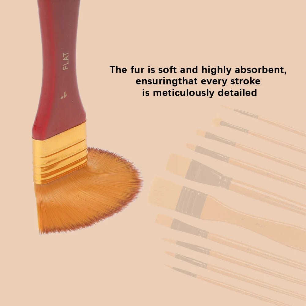 Zestaw ultra-cienkich pędzli do farb akrylowych i detali miniaturowych