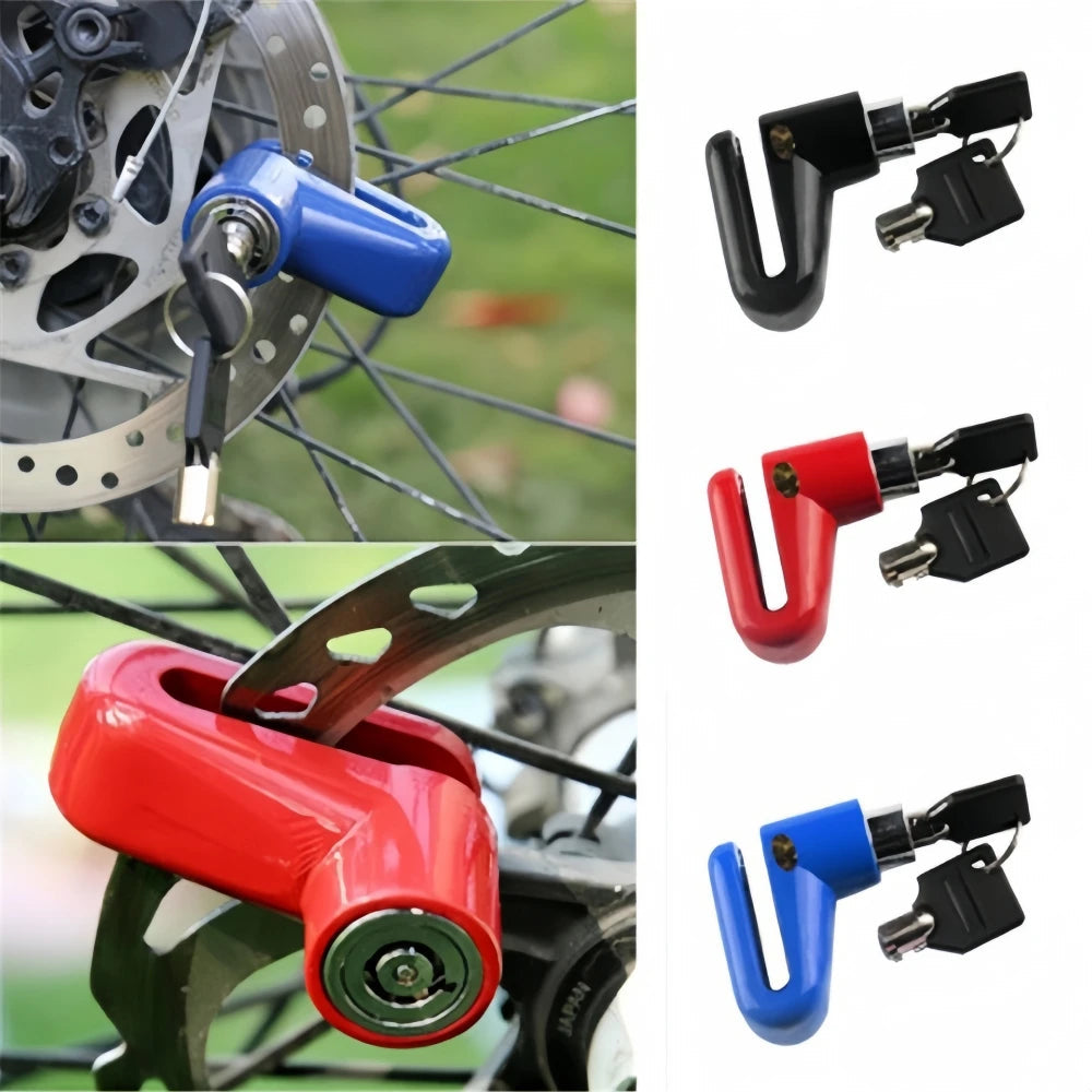 Anti-theft Lock Electric Scooter Disc Brake Lock with Steel Wire Bicycle Mountain Bike Motorcycle Disc Lock Safety Theft Protec 