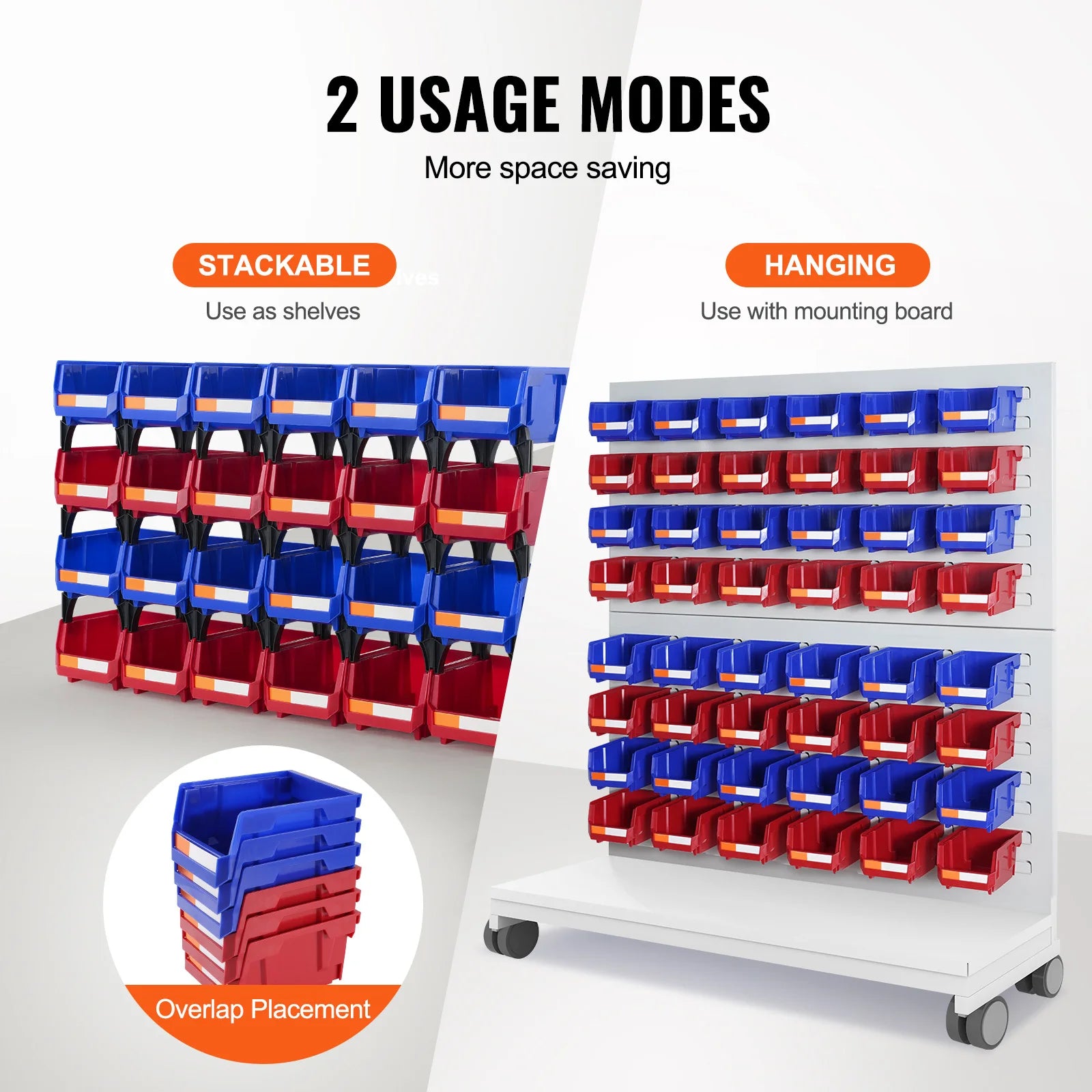 24-Piece Stackable Storage Bins Organizer Set