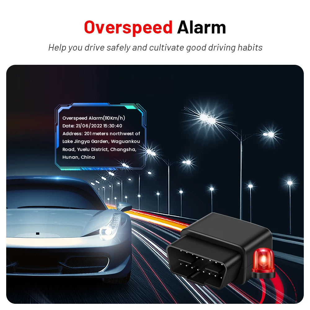 MiCODUS Mini OBD GPS Tracker 4G MV33G 9-40V Car Tracking Device Anti-theft Low Battery Alert Car Tracker Free APP