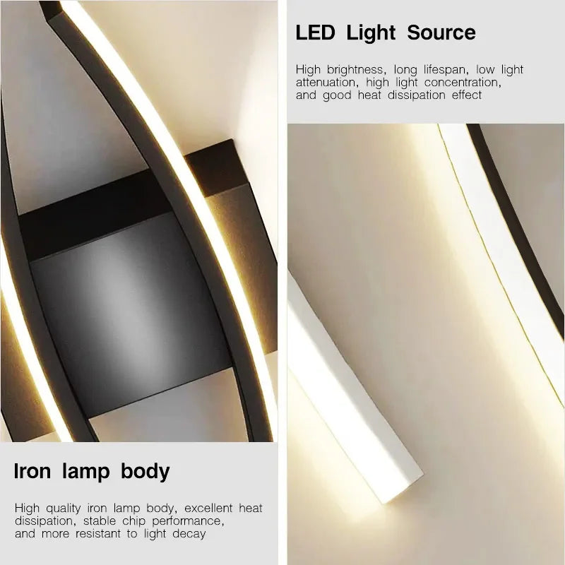 Slank LED-vegglampe, 60 eller 80 cm