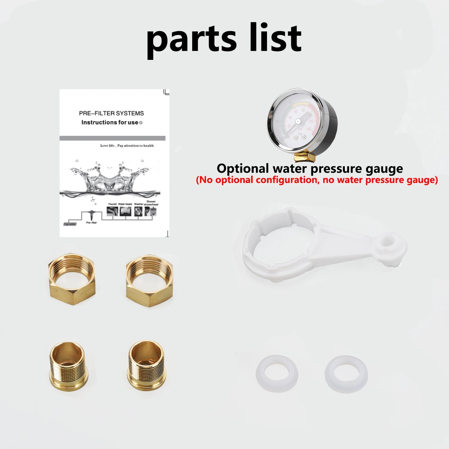 Whole House Spin Down Sediment Water Filter Pre-Filter System