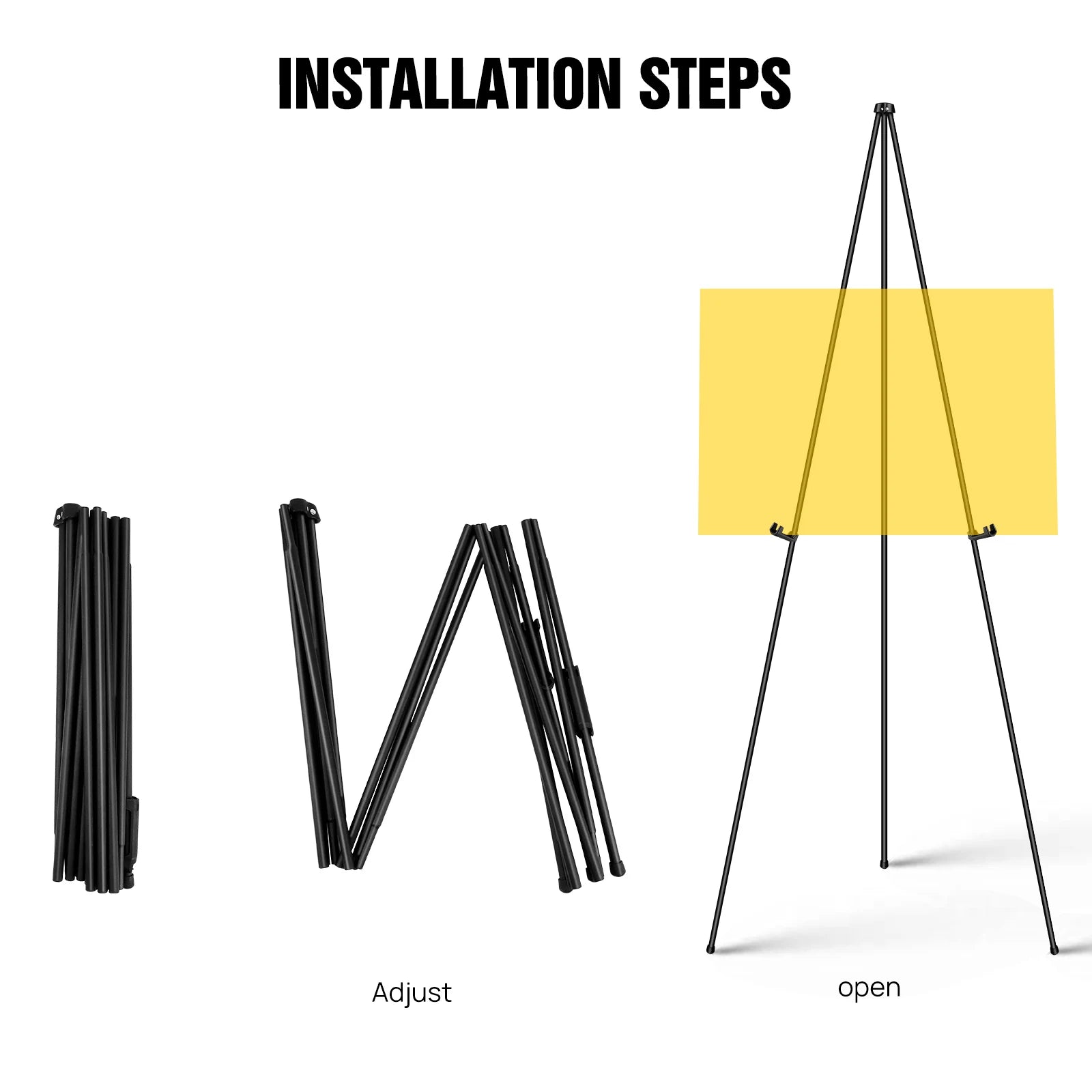 Cavalletto Pieghevole Portatile – Treppiede Regolabile in Metallo
