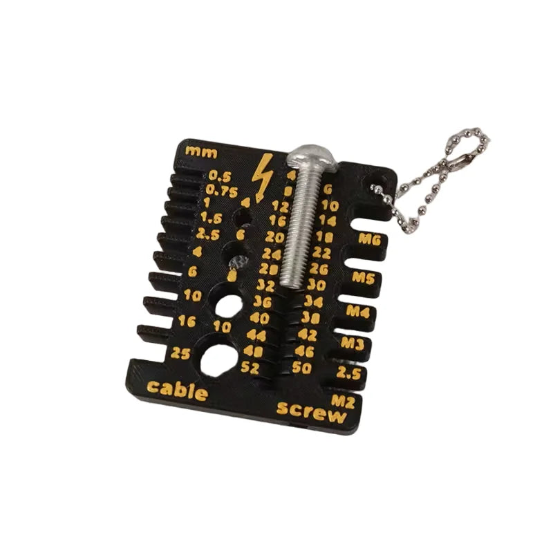 Double-Sided Wire and Screw Size Gauge