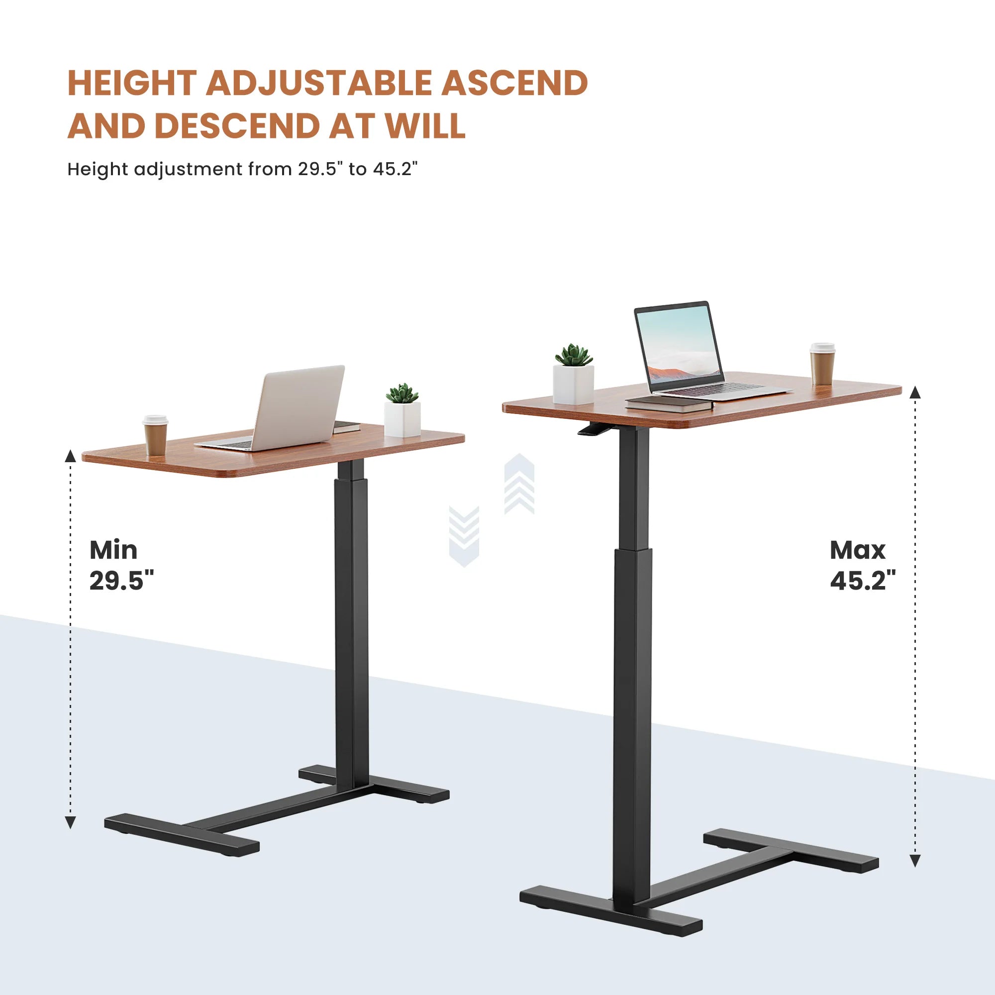 Adjustable Overbed Table for Laptop, Sofa & Bedside Use