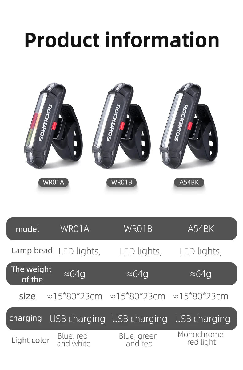 Waterproof Bike Taillight LED Rear Light with Multiple Modes