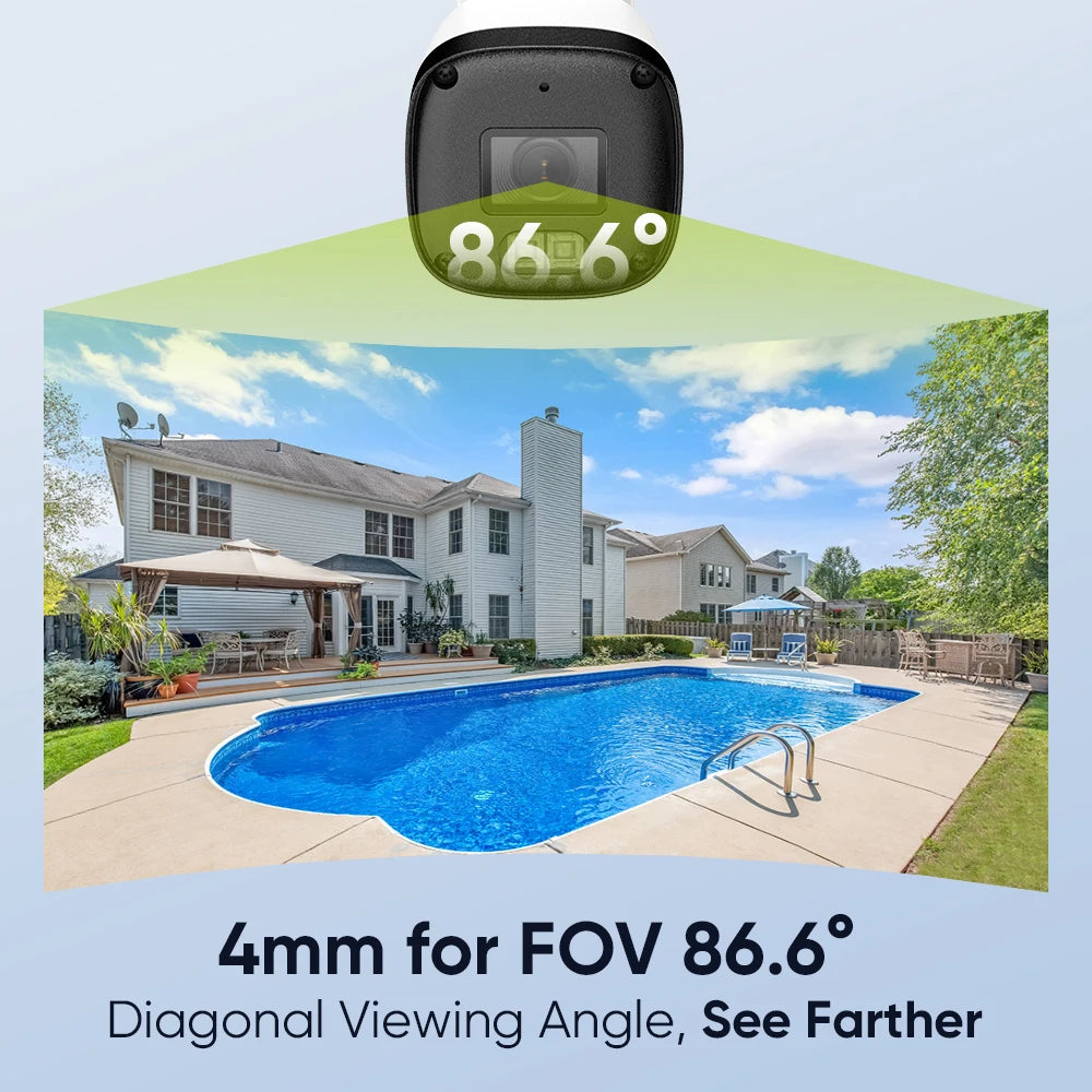 SANNCE 8CH NVR 3MP 4-Camera PoE Security System