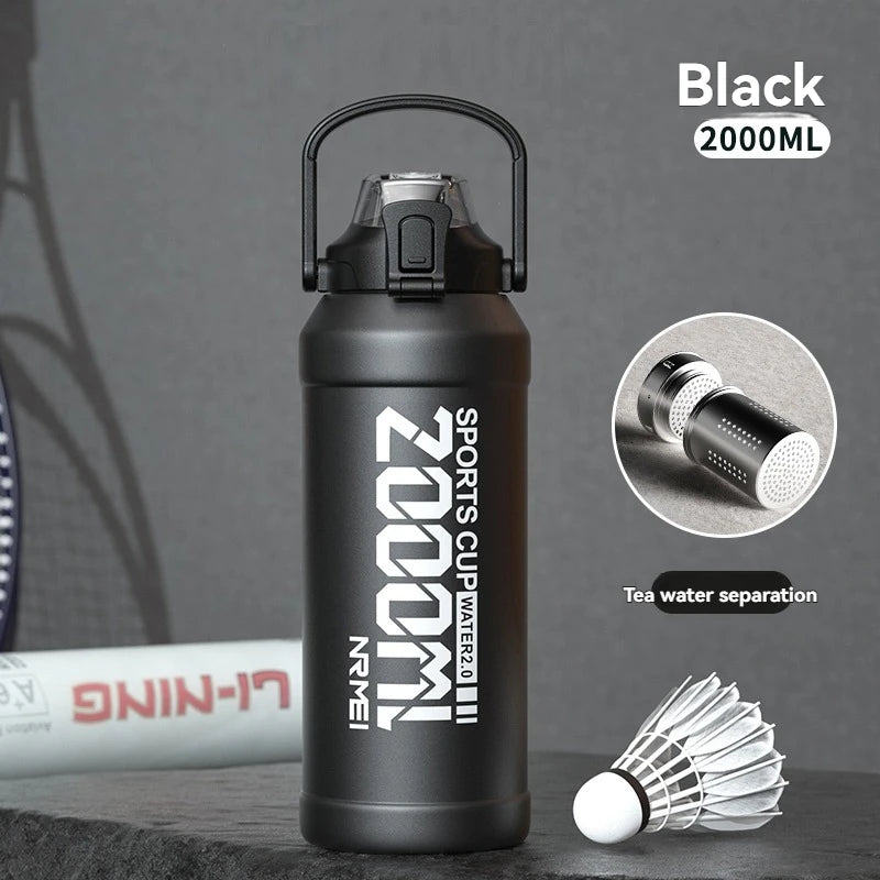 Stainless Steel Insulated Water Bottle with Straw and Handle
