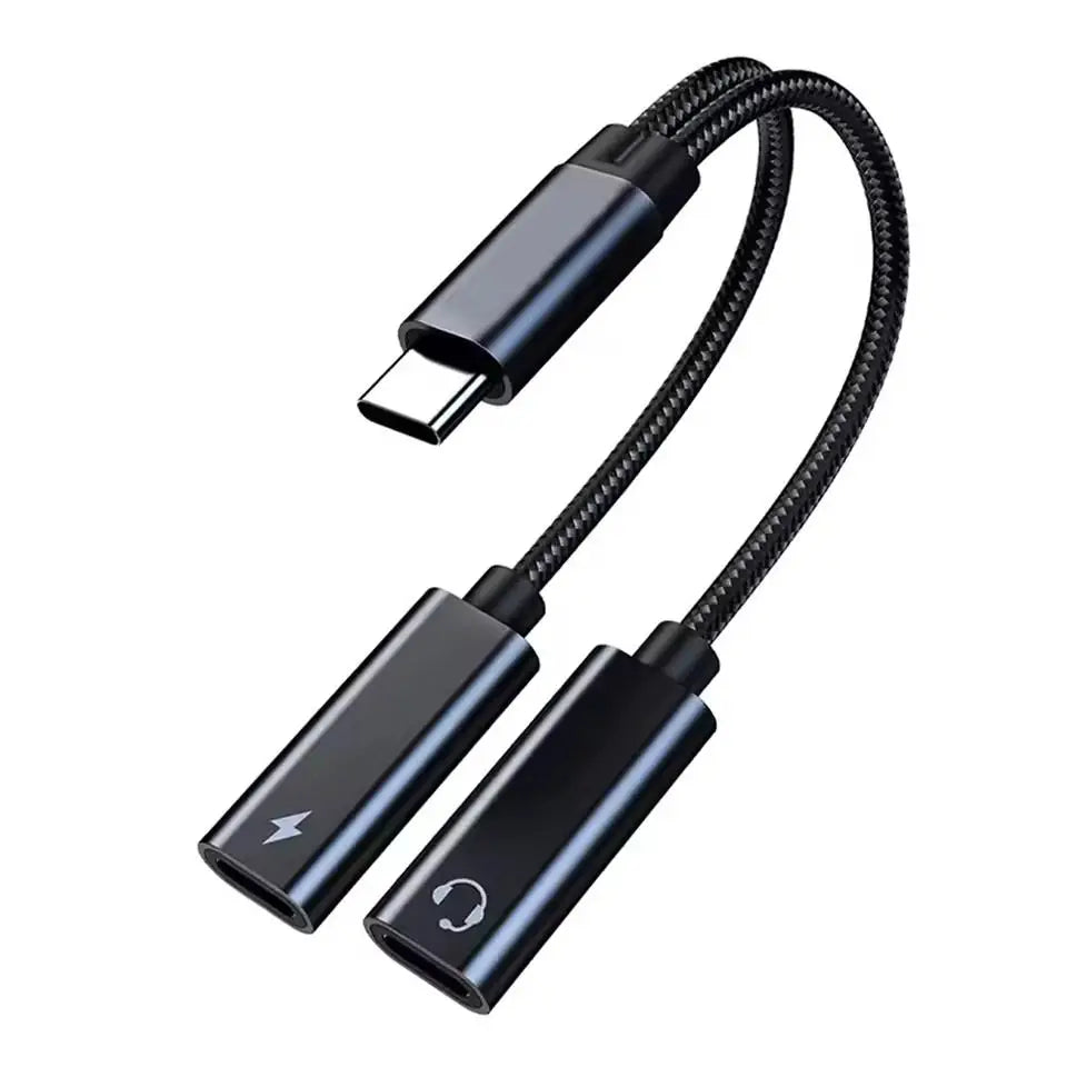 USB-C Audio and Charging Splitter Adapter