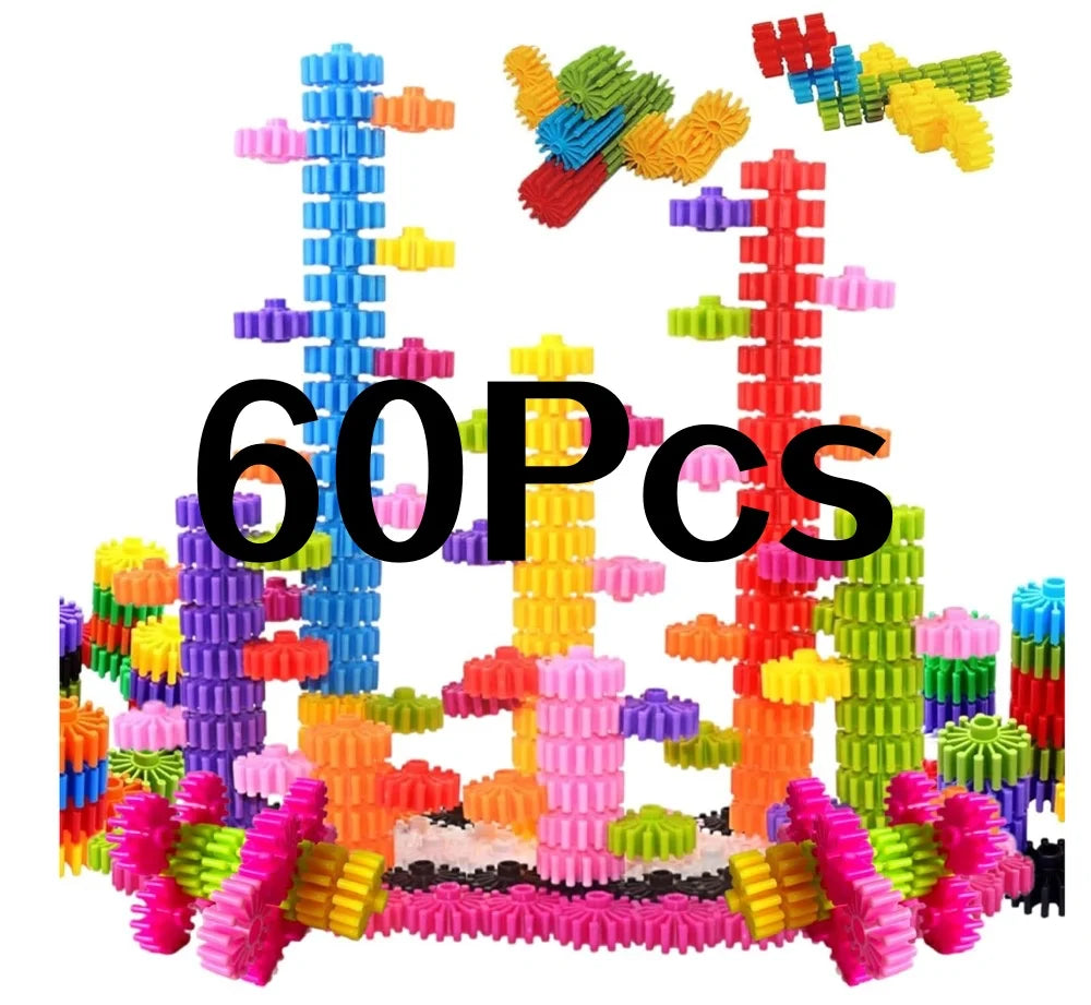 Interlocking Gear Construction Blocks, Selected Piece Count