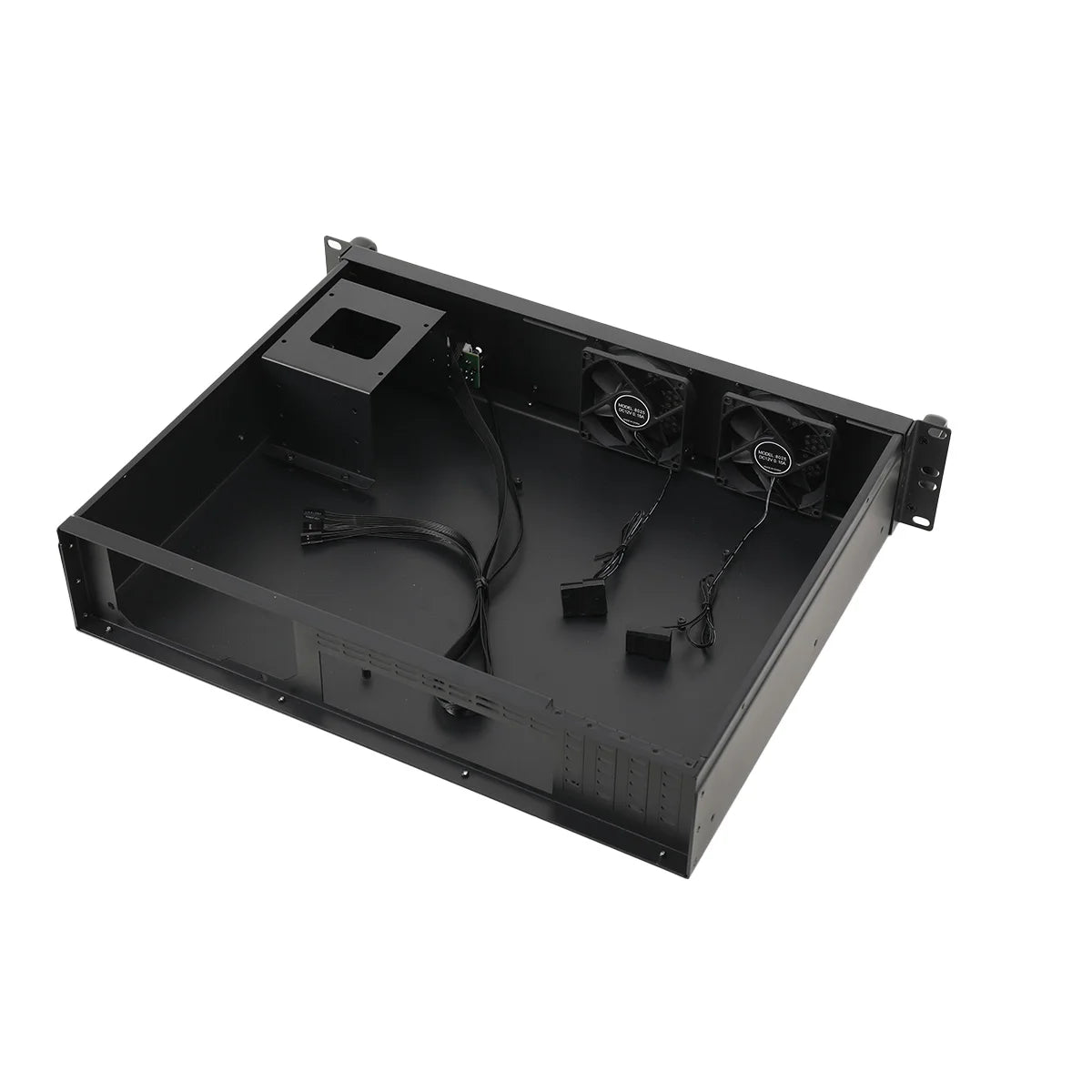 2U chassis aluminium panel ultra kort industrielt kontrolserver chassis datalagring bundkort serverkasse