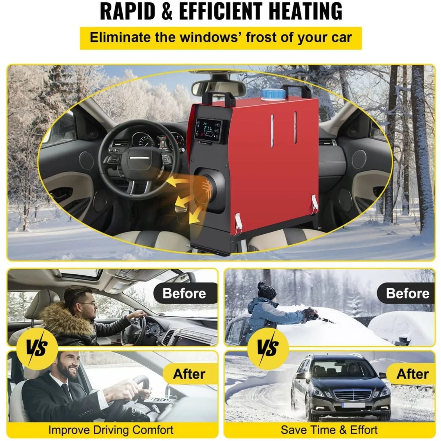 Дизельний парковий обігрівач 12В 8000Вт з глушником для транспортних засобів