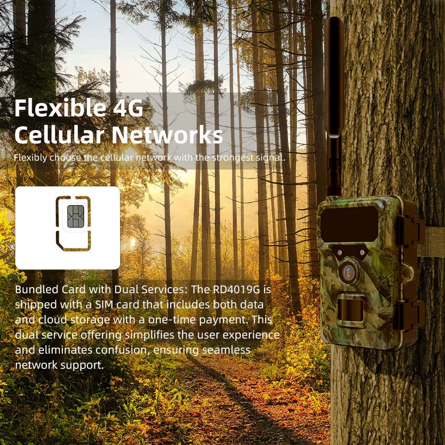 4G LTE Trail Camera with App Control, 2.7K Night Vision