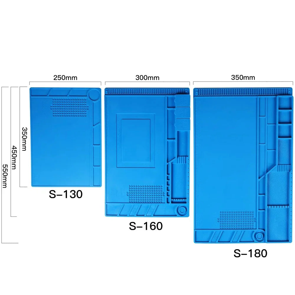 Silicone Electronics Repair Mat, Magnetic & Plain Options