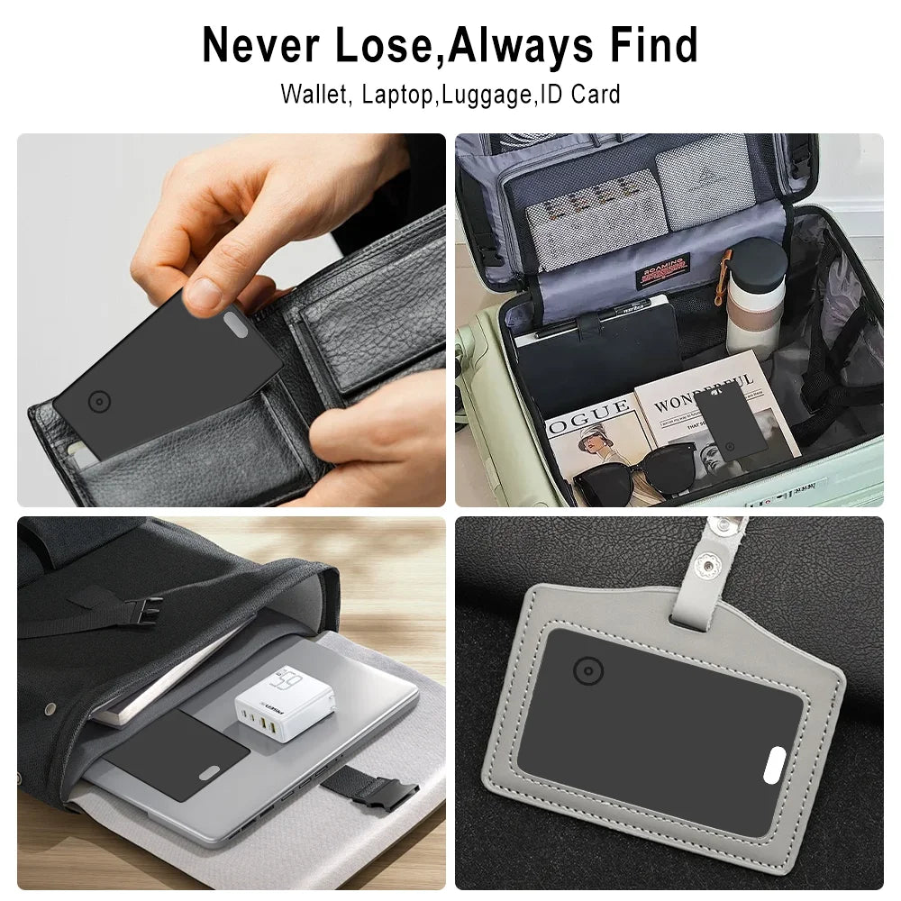 Tökéletesen vékony Find My Card nyomkövető a pénztárcáért VAT táskáért útlevél hátizsák fogantyú utazótáska laptop iOS csak Apple Bluetooth Anti Lost Locator Devi