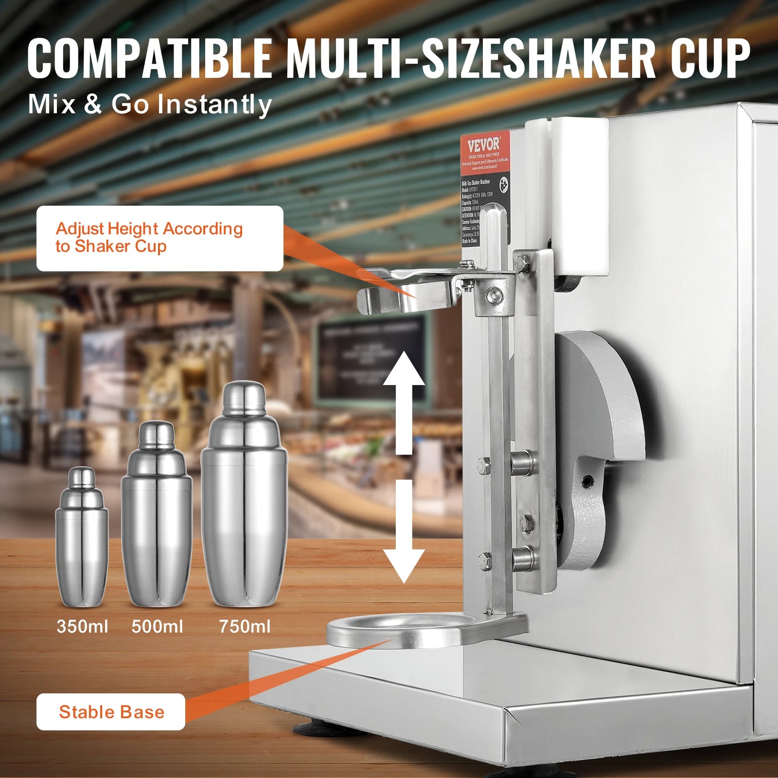 Komercijalni mikser za milkshake i mliječni čaj 120W s jednom glavom