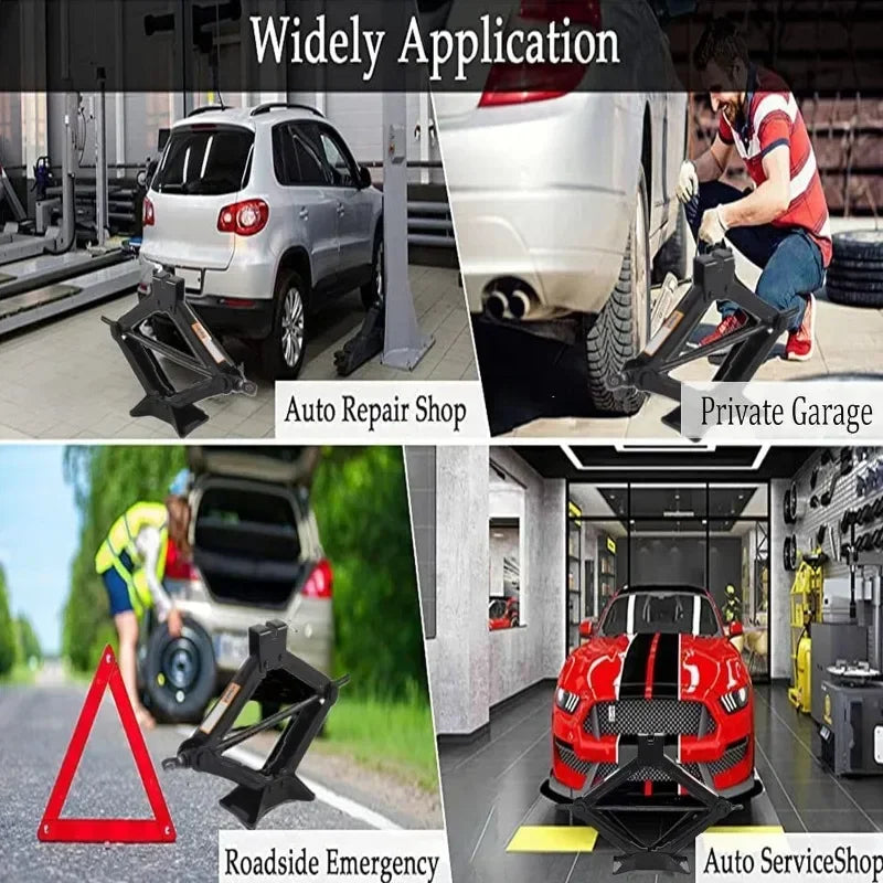 Portable Scissor Jack, 0.8 t, 1 t or 2 t Options