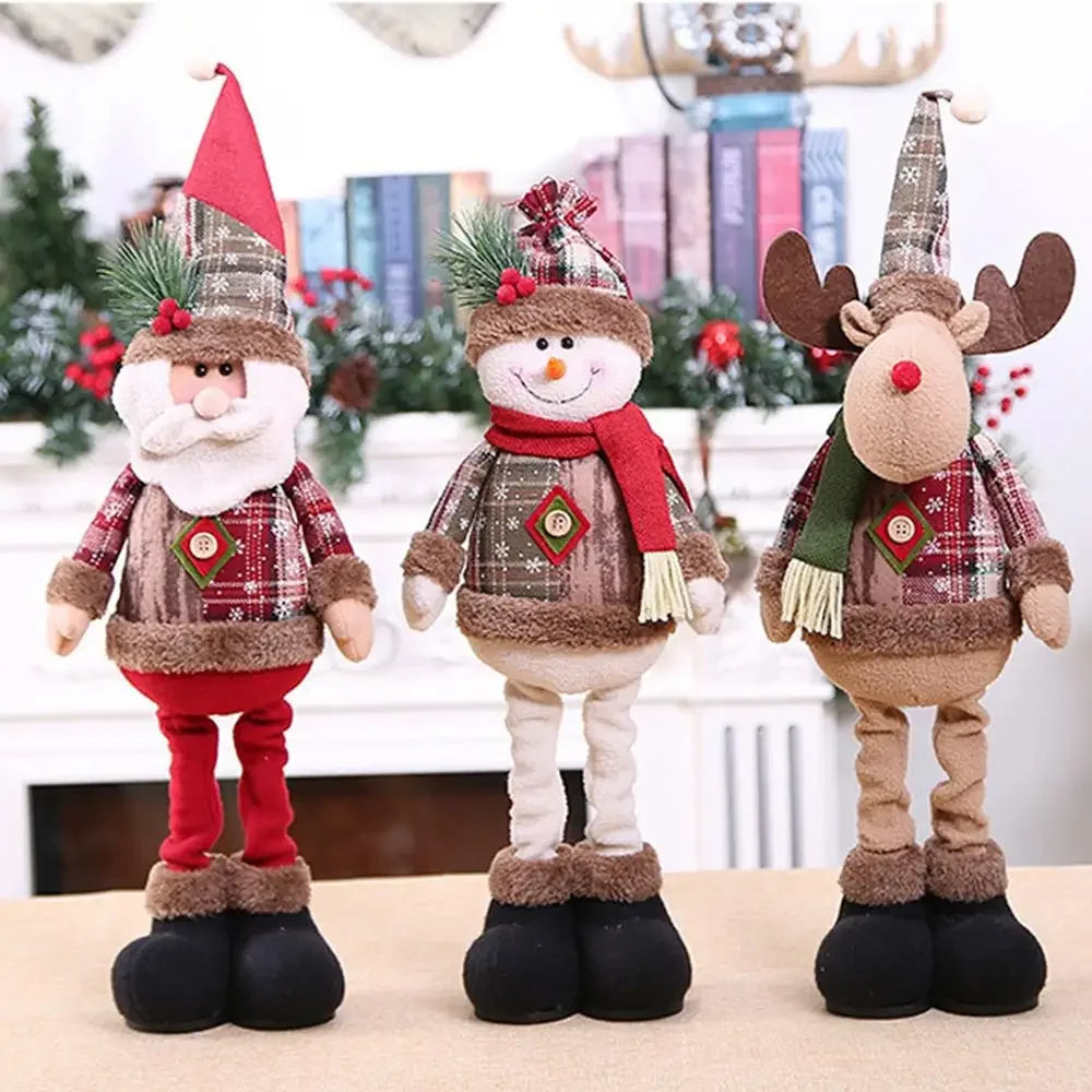 Christmas Santa Doll Merry Christmas Decorations For Home 2024 Table Xmas Ornaments Navidad Natal Noel New Year Decor 2025 Gifts 