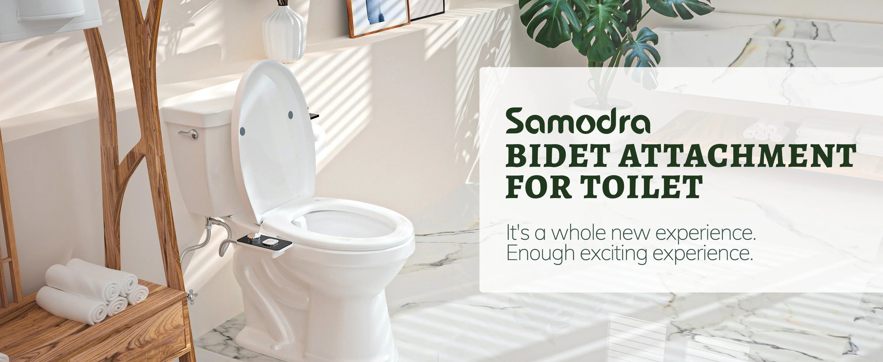 Ultra‑Thin Bidet Toilet Seat Attachment with Dual Nozzles