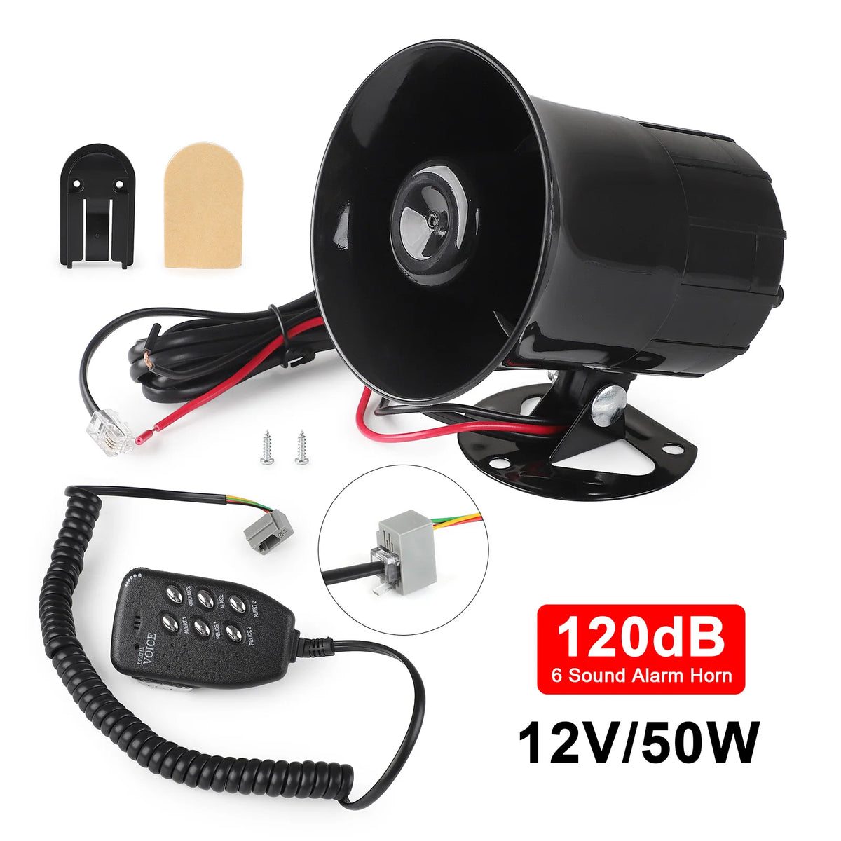 Bocina de seis tonos de 12 V KX-5006 con micrófono
