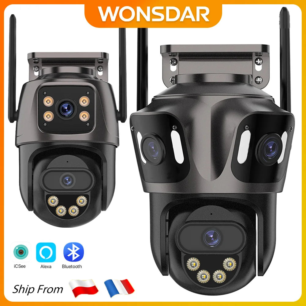 Outdoor WiFi PTZ Camera with Auto Tracking and Color Night Vision