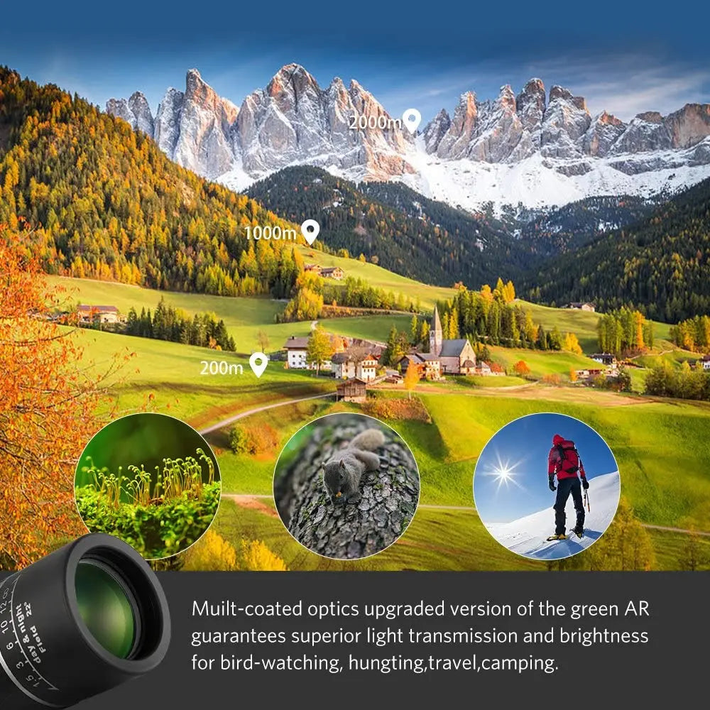 YM04 Monocular with Phone Adapter and Tripod
