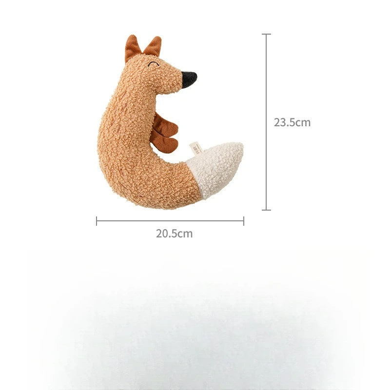 Canvas Animal-Shaped Pet Toy, Fox or Duck