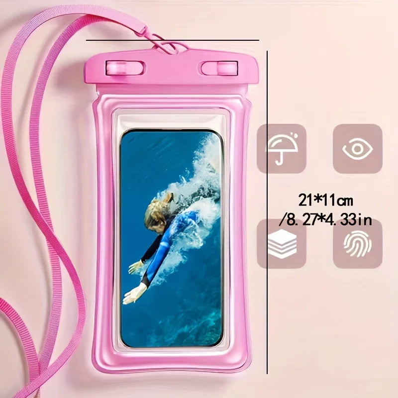 Pochette transparente pour téléphone avec cordon de cou