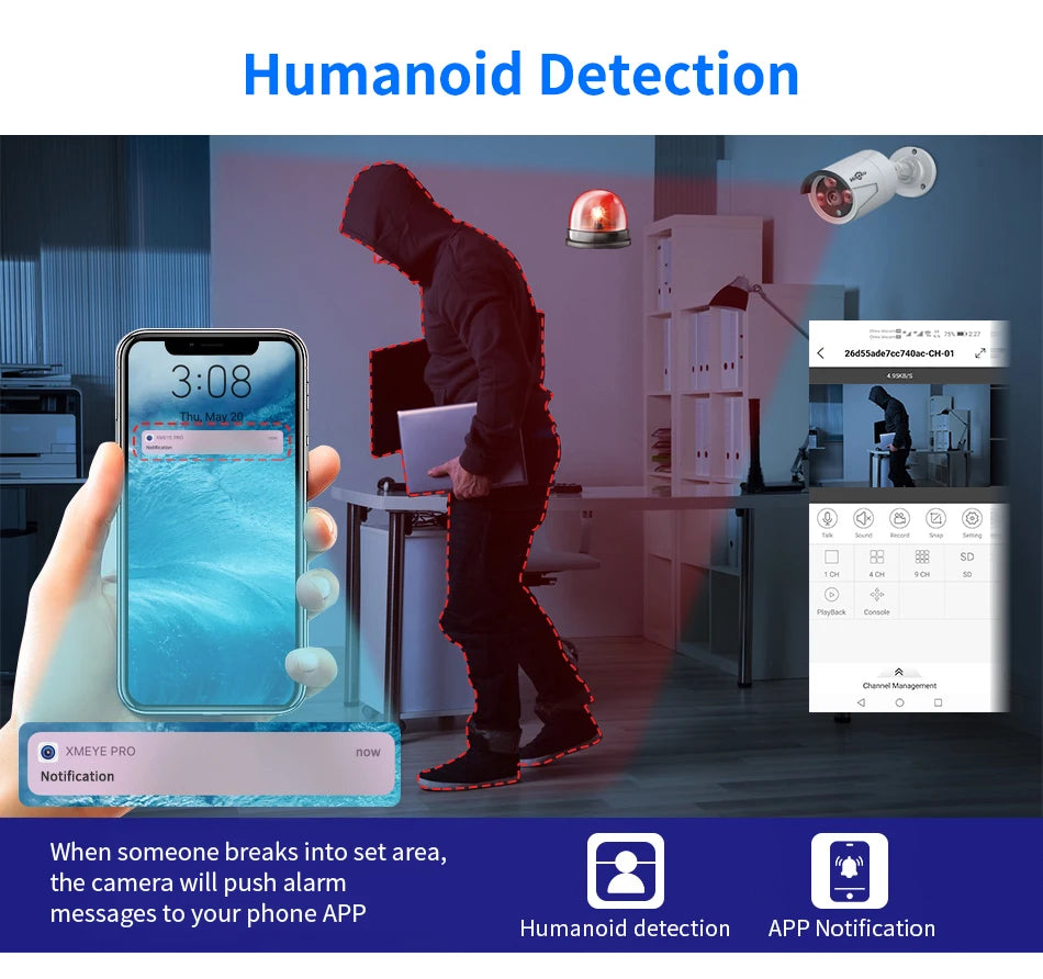 5MP Audio IP Security Camera PoE Outdoor IP66