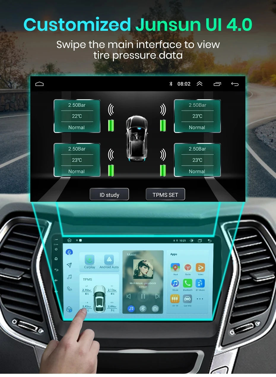 USB Tire Pressure Monitoring System with Internal Sensors