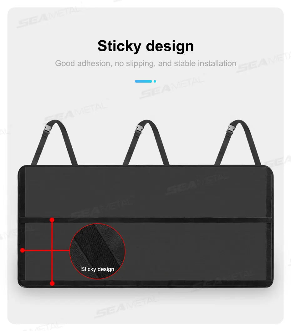 SEAMETAL 9-Pocket Car Organizer Seat Back Hanging Storage Bag Wear-Resistant Oxford Colth SUV/MPV Trunk Organizer with Zipper