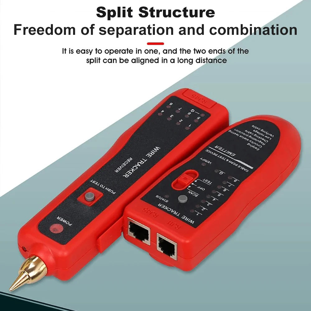 RJ45 and RJ11 Cable Tracker and Tester