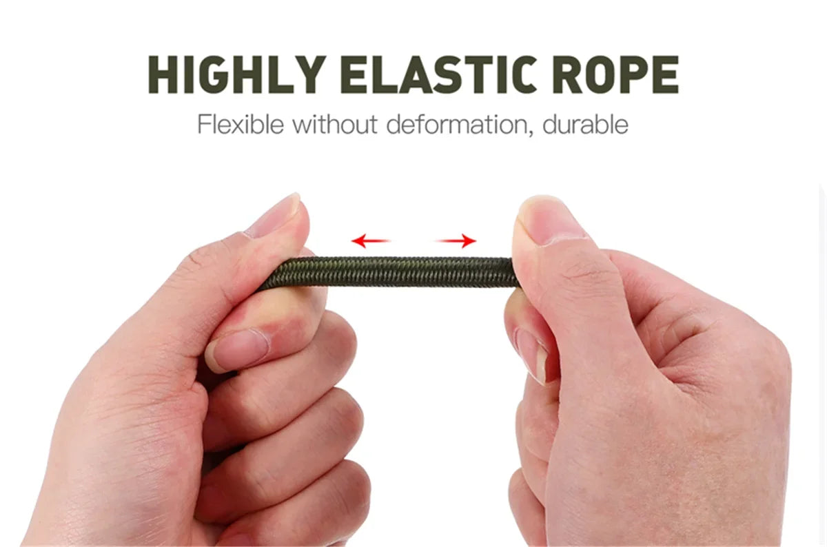 Heavy Duty Bungee Cord Elastic Tie Strap with Carabiner Hooks