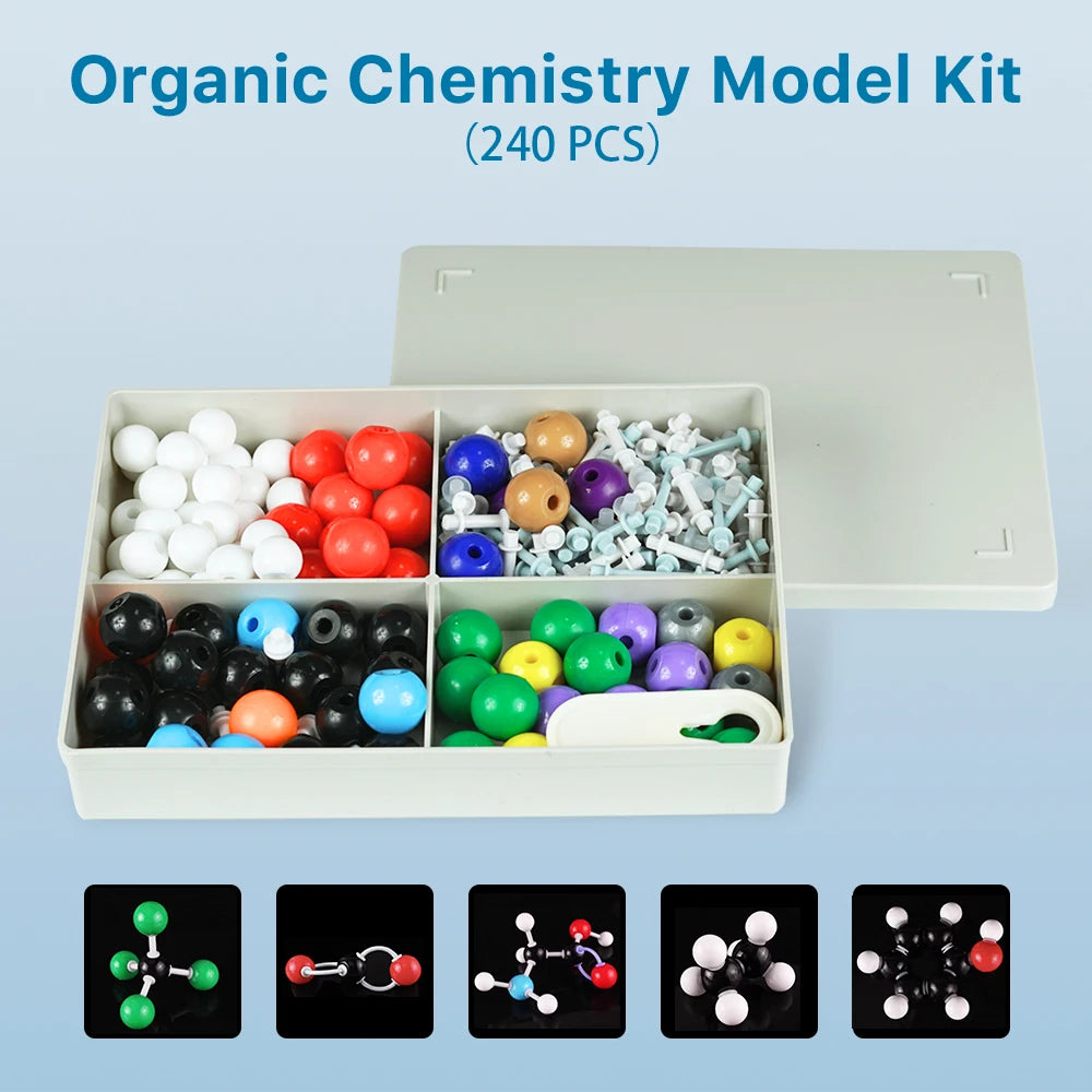240-Piece Molecular Model Kit with Atoms and Bonds