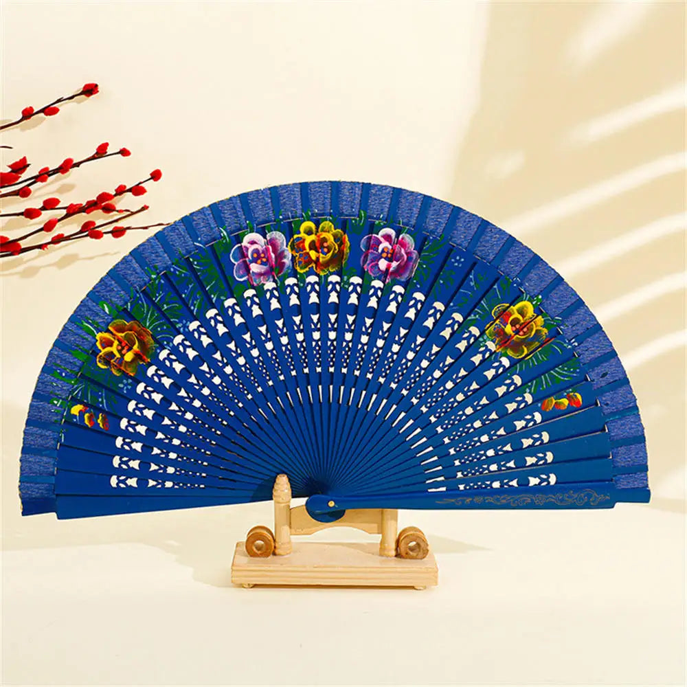 Faltbarer Handfächer aus Holz, 20.5 cm, für Hochzeiten und Gäste