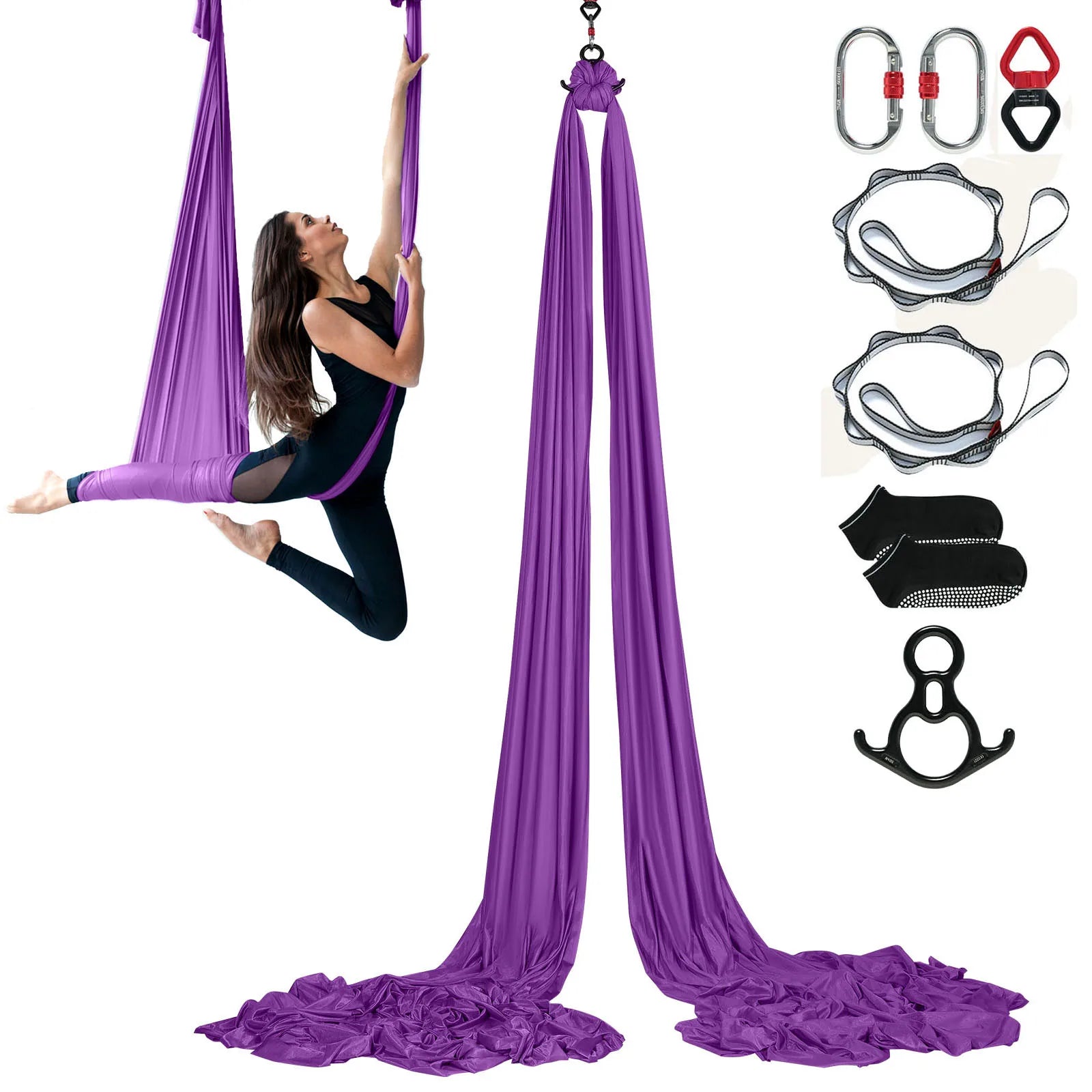 Kit Amaca da Yoga Aereo – Set in Nylon Seta da 8,7 a 11 Yard