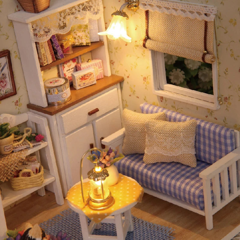 Kit de quarto em miniatura DIY, opções de modelos