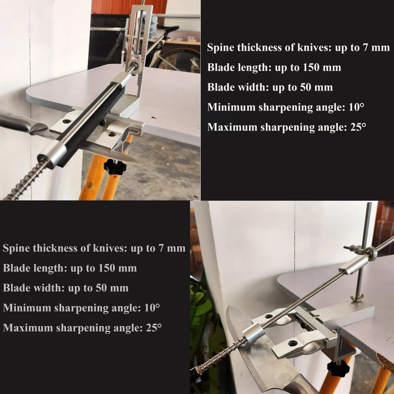 S09 New Design Professional Fixed Angle Apex Knife Sharpener Kitchen Knife tools Knife Sharpening System with diamond stones Set 